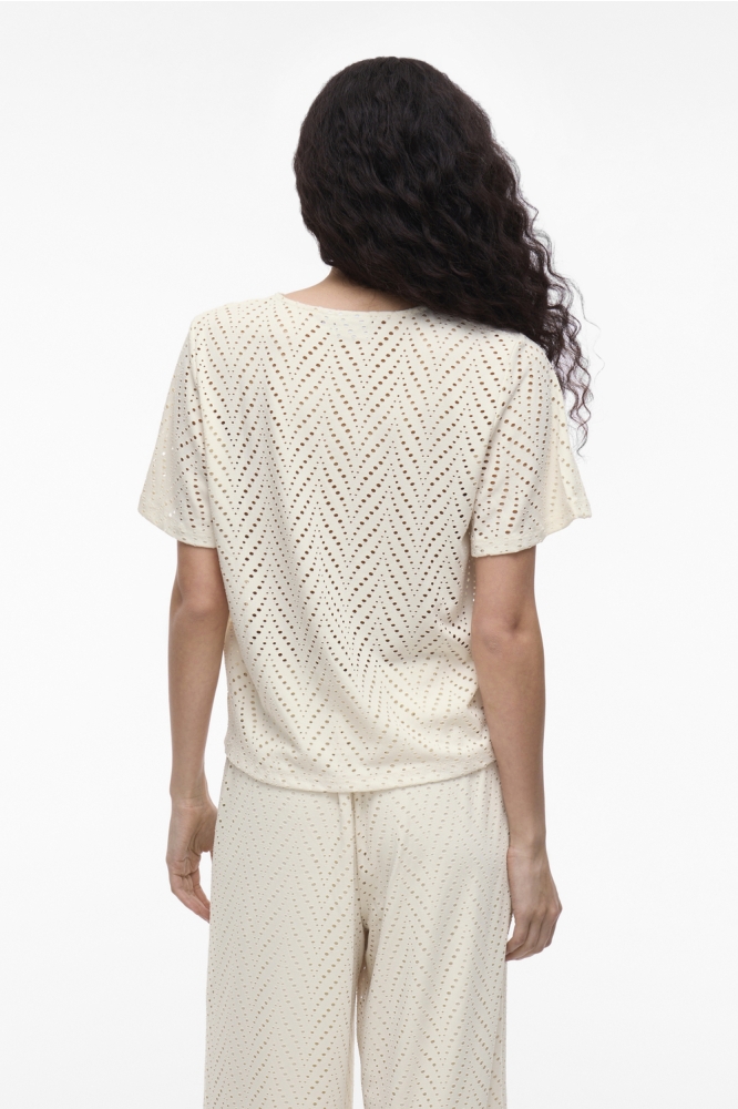 VIDELAIA V-NECK S/S SHIRT/PB 14106624 BIRCH